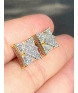 1.00 Ct Simulated Diamond Square Stud Earrings 925 Silver Gold Plated - $161.76 CAD