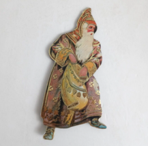 Vintage 1986 Merrimack Publishing Santa Die-Cut Double-Sided 6&quot; Napkin H... - $9.89