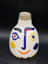 Picasso Style Living Face Pottery Decorative Jug Vase 8&quot; Art Pottery - $46.52