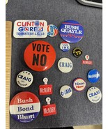 Vintage Lot 16 Political Campaign Pinback Buttons Kennedy Roosevelt Nixo... - £73.10 GBP