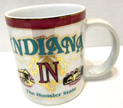 Vintage Indiana the Hoosier State Souvenir Coffee Tea Cup Mug Irrediscent - $13.59