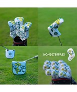 Golf Driver Fairway Wood Hybrid Iron Putter Head Cover Callaway V Flower... - $458.42 MXN+
