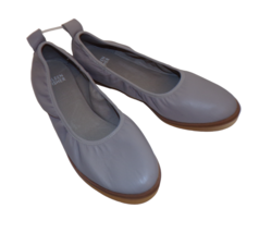 Eileen Fisher Notion Ballet Flat Grey Nappa Leather Womens 8.5 New - £35.48 GBP