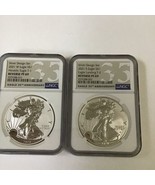 2021-W Proof T1 and T2 American SILVER Eagle Designer Edition NGC PF69/69 - £183.73 GBP