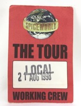 SPICE WORLD Girls Concert Tour Pass Satin Working Crew Aug 21 1998 San D... - $19.95