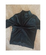 ZARA Green Velvet Velour High Neck Top Size Small Sz S - $9.09