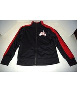 Nike Air Jordan Full Zip Track Jacket Sz Medium 10-12 BOYS Black Red Stripe - $27.06 CAD