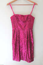 NEW! BCBG Max Azria Gorgeous Hot Pink Azalea Sequined Convertible Carole Dress 0 - £139.48 GBP