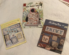 Baby Love Afghan Safari Baby Counted Cross Stitch 3 Books Toddler Potty Time - £19.15 GBP