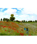 Claude Monet Poppy Field Poppies Flowers Painting Poster Art CANVAS Print - $26.99+