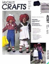 Vintage 1989 Childs RAGGEDY ANN &amp; RAGGEDY ANDY Costume Pattern 4097-m Sz... - £9.44 GBP