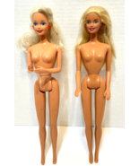 Vintage 86 and 98 Mattel Barbie Lot of 2 Nude with Earrings Blonde Blue ... - £13.76 GBP
