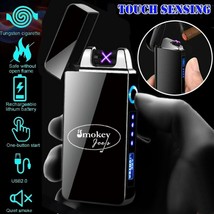 Smokey Joe&#39;s high quality durable battery Dual Arc Electric USB Lighter Recharge - £14.83 GBP