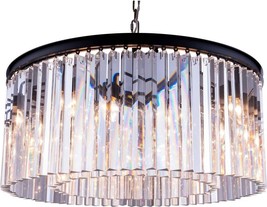 Pendant Lamp SYDNEY 8-Light Mocha Brown Clear Crystal Royal-Cut Candelabra E12 - £1,972.72 GBP