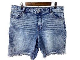 Cato 16 Shorts Jean Denim High Rise Mom Jeans Cutoff Classic Cotton Stretch - £29.68 GBP