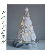 Christmas tree standing decoration pattern in Irish crochet lace - £12.58 GBP