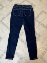 Maurices sz Medium Short Mid Rise Jeans Blue Denim Dark Wash Skinny Zip ... - £20.95 GBP