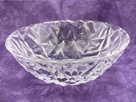 Vintage Tiffany &amp; Co. 9&quot; Faceted Rock Cut Crystal Serving Bowl - £60.57 GBP