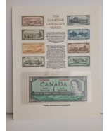 1954 Canadian Landscape Series Display With Random UNC 1954 $1 Banknote - £14.10 GBP