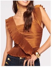 XS Ramy Brook Kathy Ruffle Peplum Top in Copper BNWTS $325.00 - £79.92 GBP