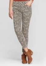 Knox Rose Leopard Print Mid-Rise Skinny Pants Sizes Available 6, 12, 14 - £24.02 GBP