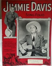 JIMMIE DAVIS / ORIGINAL 1944 SONG FOLIO / SOUVENIR PROGRAM - VG CONDITION - $20.00