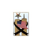 Order Eastern Star 9-11 Twin Towers U.S. Flag Lapel Pin - £9.55 GBP