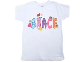 Princess girls name shirt Personalized girls shirt Birthday shirt Toddle... - $15.95