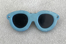 Vtg 80s Teal Turquoise Blue Sunglasses Shades Pin Tiny Mini Toy Brooch 1.25“ - £23.58 GBP