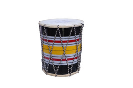 Baby wooden doori Dholak musical instrument colour multi 8inch dholaki drum dhol - £45.60 GBP