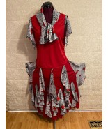 Flamenco Spanish Ballroom Belly Dance Waltz Gypsy Tribal Boho Ruffle Ski... - $25.00