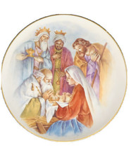 Vintage Homco Christmas Nativity Plate In Raised 3-D Three Kings 8&quot;D - £15.53 GBP