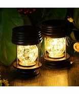 pearlstar Solar Lantern - Hanging Solar Lights Outdoor - 2 Pack Solar Powered... - $28.80