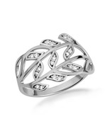 Two Tone Gold Diamond Leaf Branch Ring - $6,268.24 MXN+