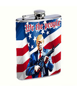 President Donald Trump 2024 L7 8oz Stainless Steel Flask Drinking Whiske... - £12.62 GBP