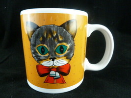 Vintage Cat Mug 1985 Zak Designs Cup made in Taiwan Green eyes kitten - £10.08 GBP