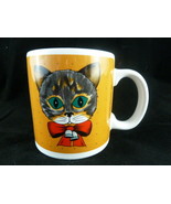 Vintage Cat Mug 1985 Zak Designs Cup made in Taiwan Green eyes kitten - $12.86