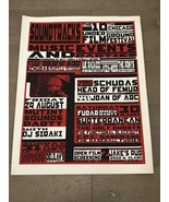 Chicago Schubas 2003 Gig POSTER Head of Femur We Ragazzi The Ponys DJ Si... - $41.16 CAD