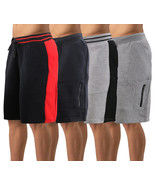 Men&#39;s Fleece Drawstring Elastic Waist Two Tone Sport Fitness Gym Sweat S... - £10.97 GBP+