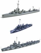 3 Tamiya Models - US Navy Destroyers – DD445 Fletcher, DD-797 Cushing &amp; ... - $42.56