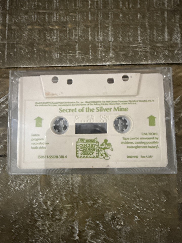 Mickey Mouse Show Secret Of The Silver Mine Book On Cassette - $49.38