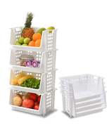 TidyFriend Plastic Stackable Bins (4-Pack, White) - $111.29