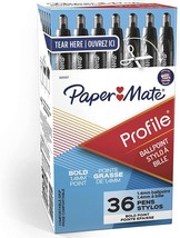 Paper Mate Profile Retractable Ballpoint Pens, Bold Point (1.4mm), Black... - £26.69 GBP+