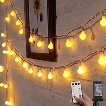 Globe String Lights, 33Ft 100 Led Fairy Lights Plug in, 8 Modes + Remote - £29.16 GBP