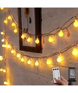 Globe String Lights, 33Ft 100 Led Fairy Lights Plug in, 8 Modes + Remote - £28.62 GBP