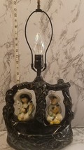 Mid-century Glazed Porcelain Asian TV/Table Lamp Works - $65.00