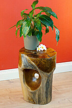 Side Table Wood Root Wood Teakwood Table Flower Stand Flowers Stool Solid - $133.25