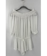 Raisins Womens Swimsuit Coverup Romper Size Small White Smocked Beach NEW - €21,42 EUR