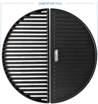 Half Moon Cooking Grate 18&quot; and Griddle for Kamado Joe Big Green Egg Cer... - $69.25