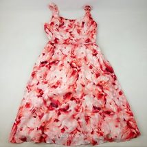 Davina Pink White Sheer Floral Dress Size 10 - $19.99